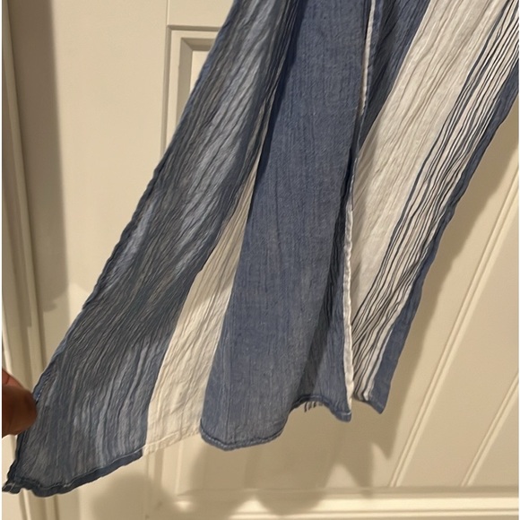 ELAN Strapless slit Wide-Leg stripe cover-up Jumpsuit - Picture 11 of 13